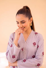 2 PIECE PREMIUM PURE LAWN EMBROIDERED UNSTITCHED SUIT 610