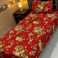 4 Pieces Crystal Cotton Single Pair Bedsheet SB 512