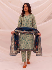 3 Pcs Lawn Unstitched Suit 518