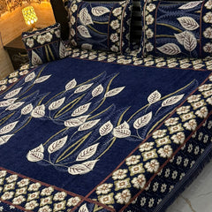 Jacquard Velvet 4-Piece Fancy Bedsheet Set 19
