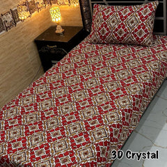 4 Pieces Crystal Cotton Single Pair Bedsheet SB 525