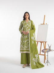 3 Pcs Lawn Unstitched Suit 30