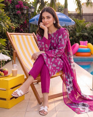 3 Pcs Lawn Unstitched Suit 35