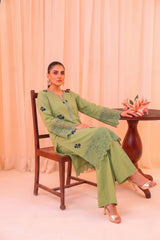 2 PIECE PREMIUM PURE LAWN EMBROIDERED UNSTITCHED SUIT 603
