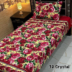 4 Pieces Crystal Cotton Single Pair Bedsheet SB 546
