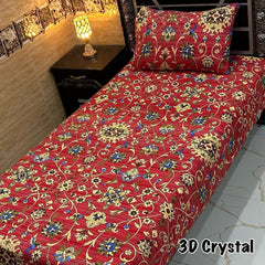 4 Pieces Crystal Cotton Single Pair Bedsheet SB 554
