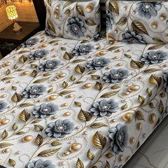 9D Digital Printed King Size Bedsheet 05