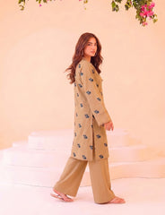 2 PIECE PREMIUM PURE LAWN EMBROIDERED UNSTITCHED SUIT 605