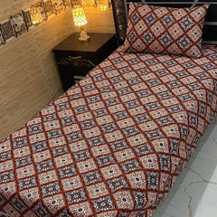 4 Pieces Crystal Cotton Single Pair Bedsheet SB 560