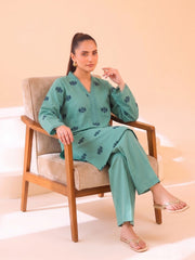 2 PIECE PREMIUM PURE LAWN EMBROIDERED UNSTITCHED SUIT 606