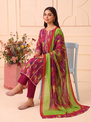 3 Pcs Lawn Unstitched Suit 07