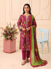 3 Pcs Lawn Unstitched Suit 07