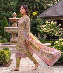 3 Pcs Lawn Unstitched Suit 585