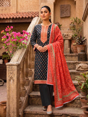 3 Pcs Lawn Unstitched Suit 591