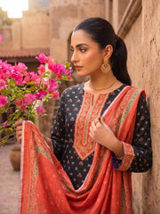 3 Pcs Lawn Unstitched Suit 591