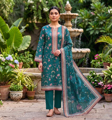 3 Pcs Lawn Unstitched Suit 593