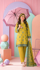 3 Pcs Lawn Unstitched Suit 705