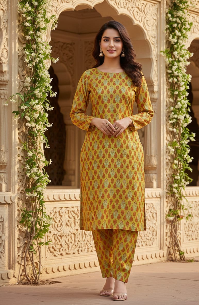 2 Pcs Ladies Suit  Des  1106