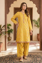 2 Pcs Ladies Suit  Des  1107