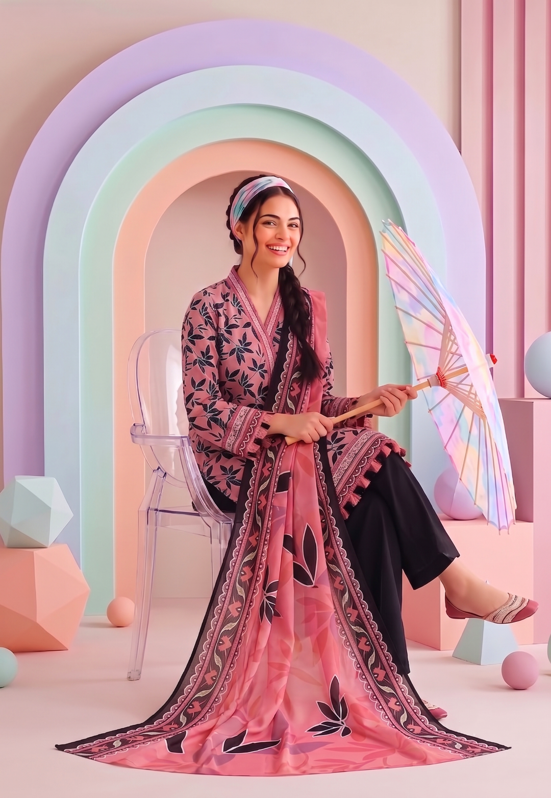 3 Pcs Lawn Unstitched Suit 10