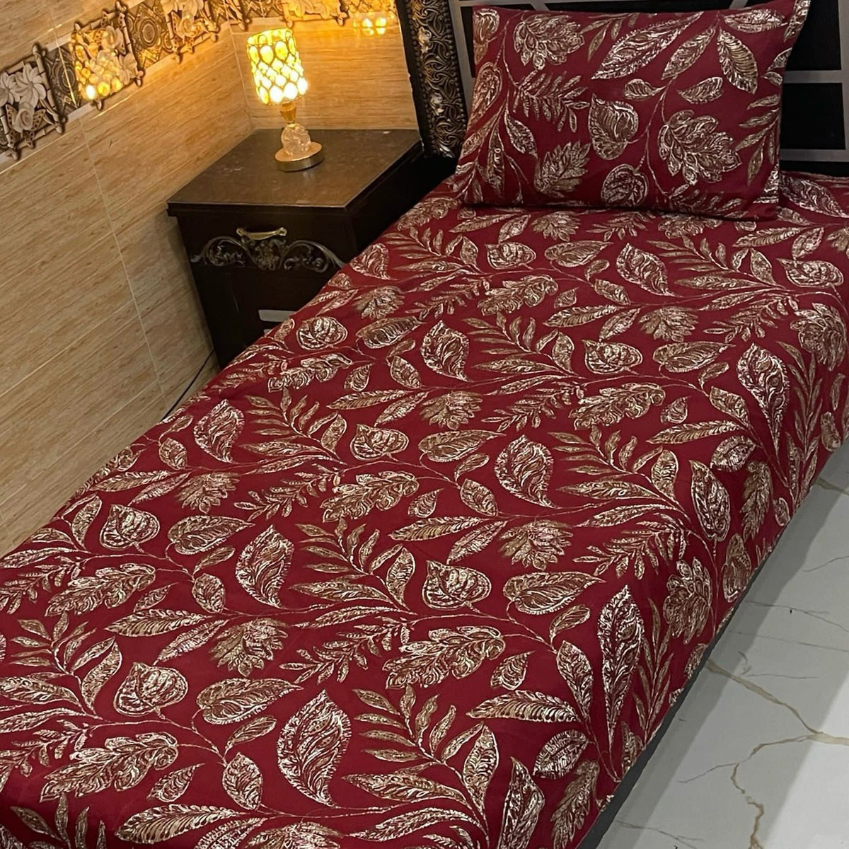 4 Pieces Crystal Cotton Single Pair Bedsheet  SB 510