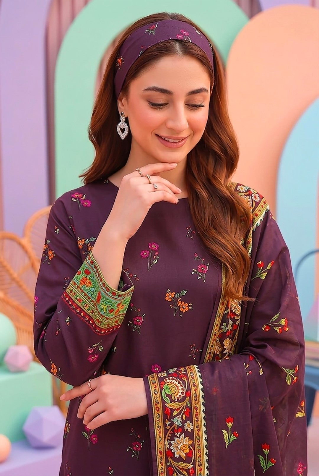 3 Pcs Lawn Unstitched Suit 710