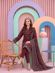 3 Pcs Lawn Unstitched Suit 710