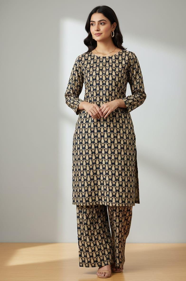 2 Pcs Ladies Suit  Des  1112