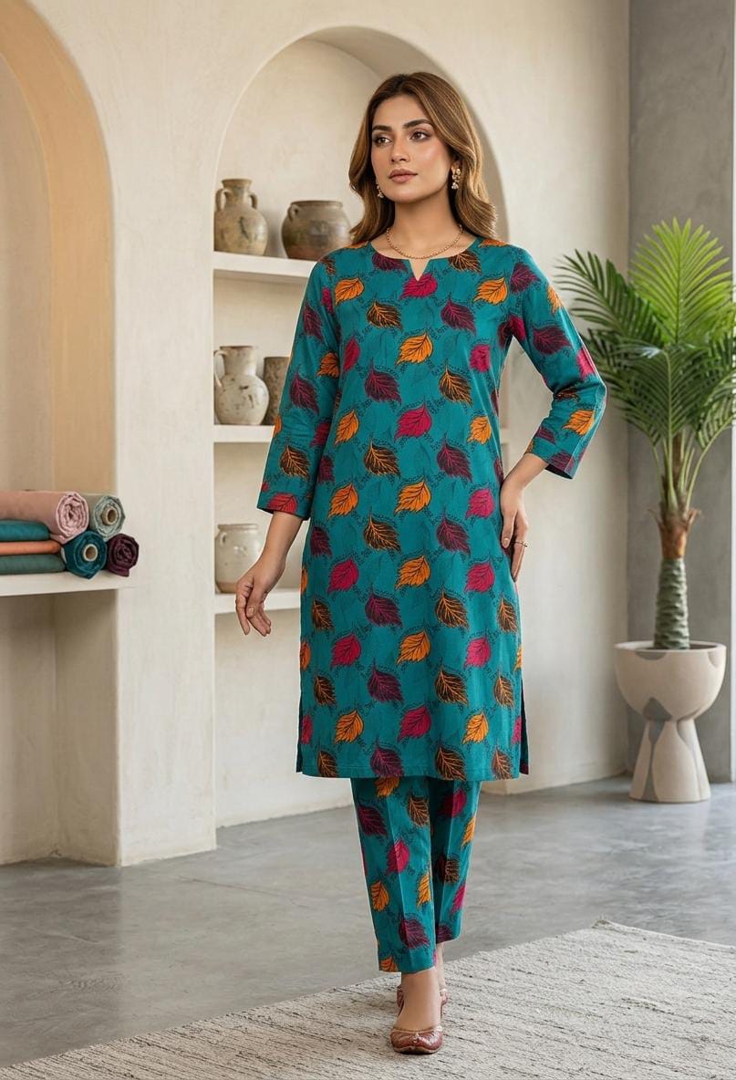 2 Pcs Ladies Suit  Des  1114