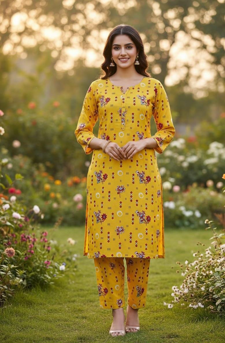 2 Pcs Ladies Suit  Des  1117