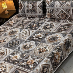 9D Digital Printed King Size Bedsheet 11
