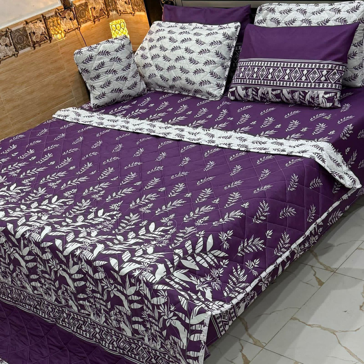 7 Pcs Quilted Comforter Set CC  211