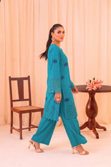 2 PIECE PREMIUM PURE LAWN EMBROIDERED UNSTITCHED SUIT 611