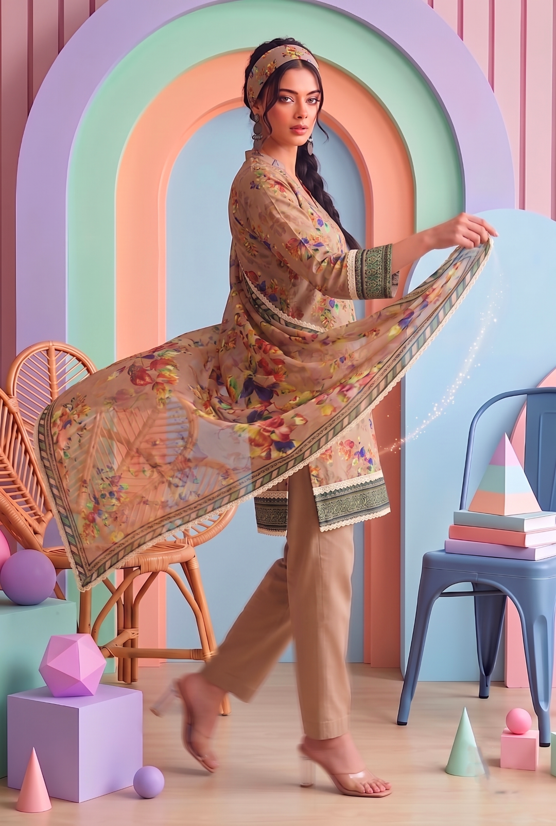 3 Pcs Lawn Unstitched Suit 12