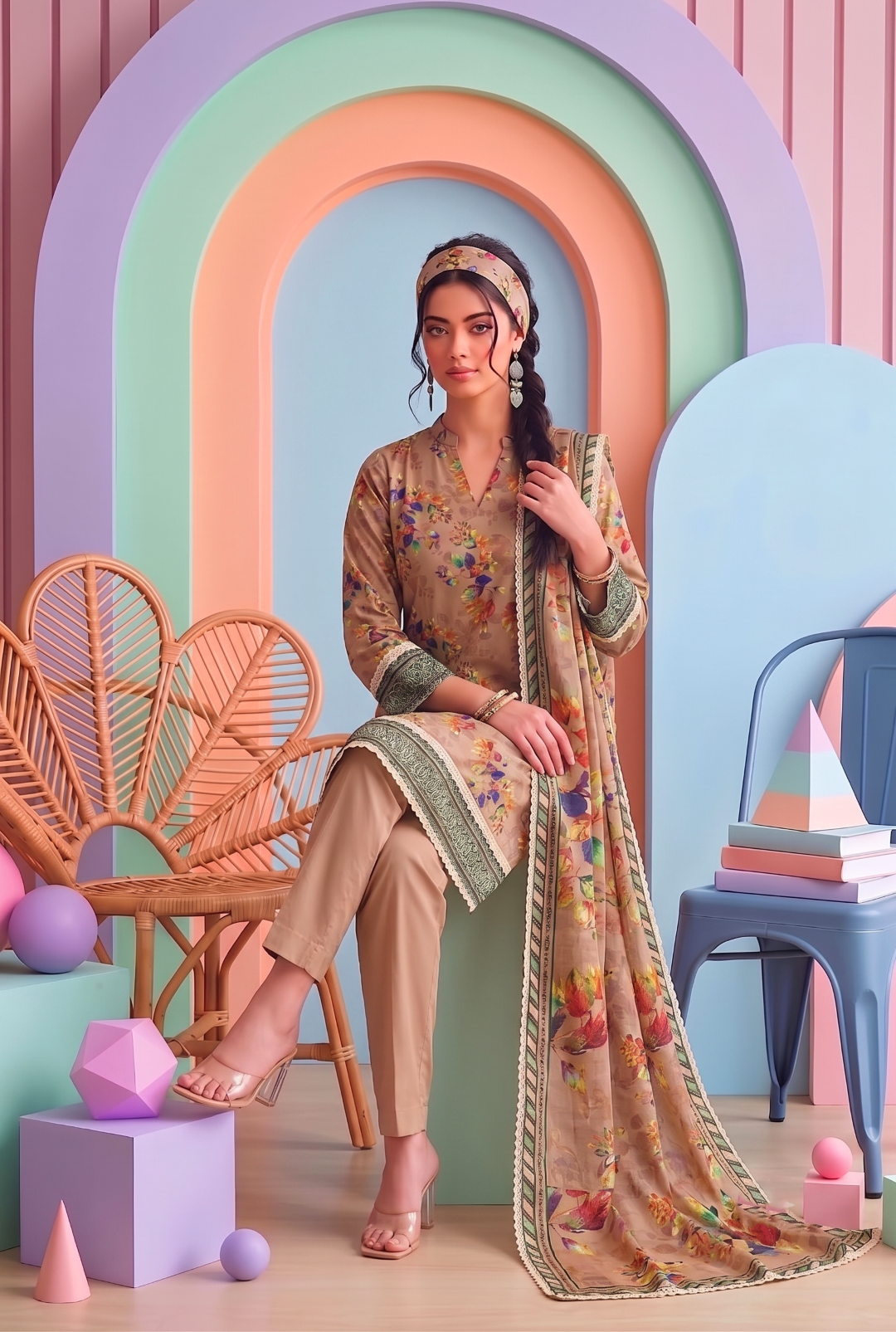 3 Pcs Lawn Unstitched Suit 12