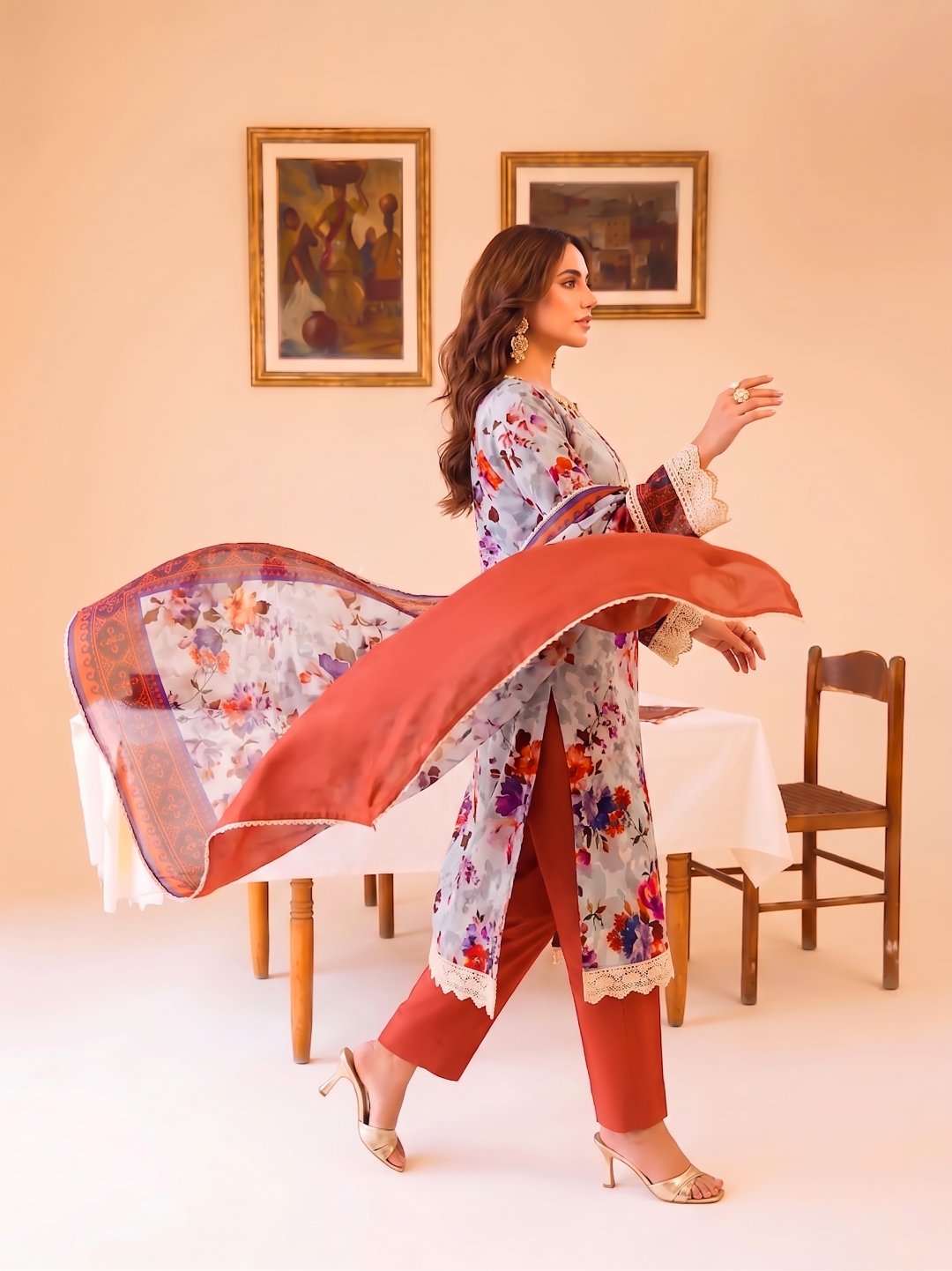 3 Pcs Lawn Unstitched Suit 594