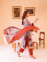 3 Pcs Lawn Unstitched Suit 594