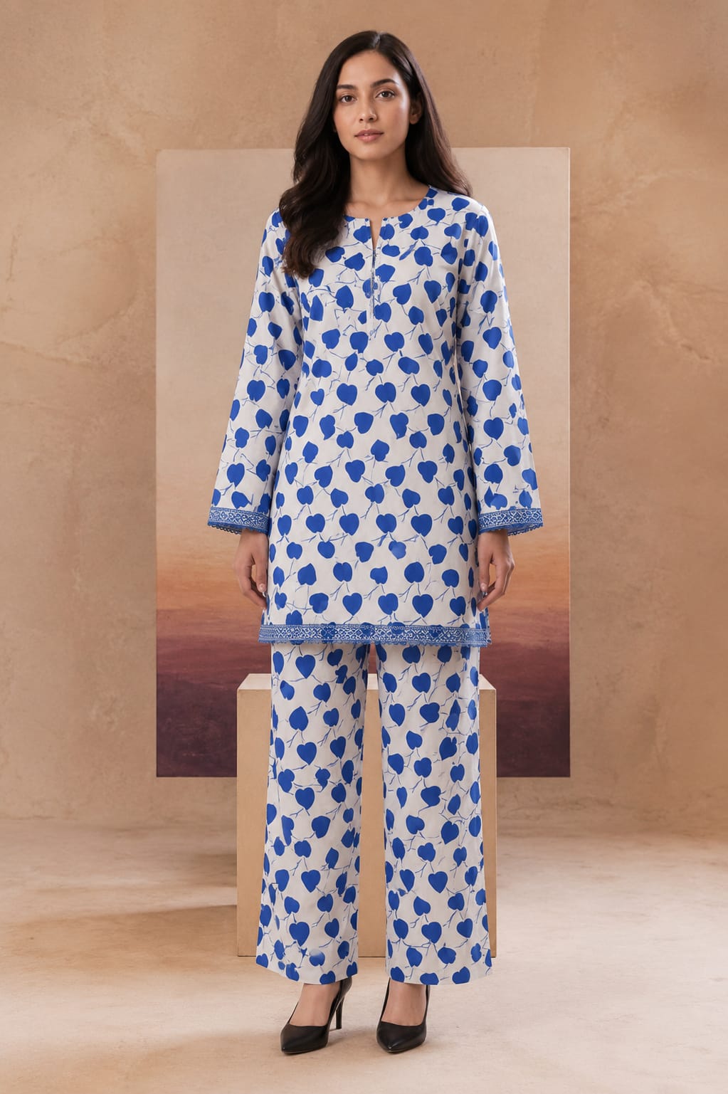 2 Pcs Ladies Suit  Des  12