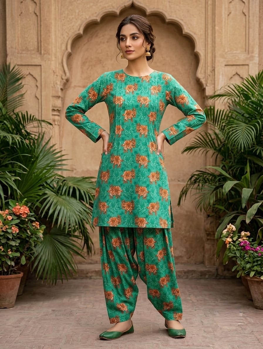 2 Pcs Ladies Suit  Des  113