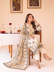 3 Pcs Lawn Unstitched Suit 596
