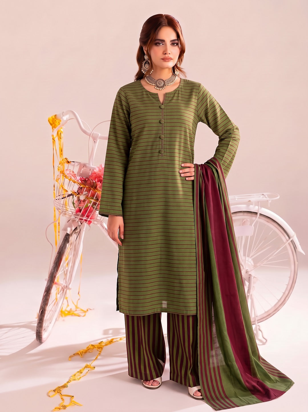 3 Piece Unstitched Khaadi Make Khaddar Suit 11