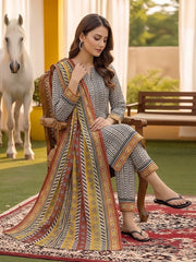 3 Pcs Lawn Unstitched Suit 513
