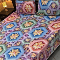 9D Digital Printed King Size Bedsheet 14