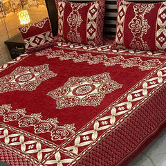Jacquard Velvet 4-Piece Fancy Bedsheet Set 15