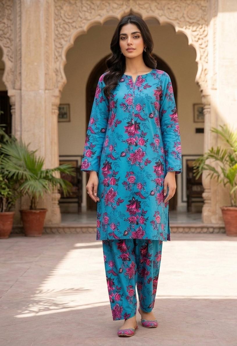 2 Pcs Ladies Suit  Des  116