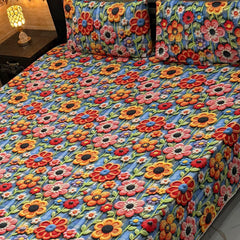 9D Digital Printed King Size Bedsheet 17