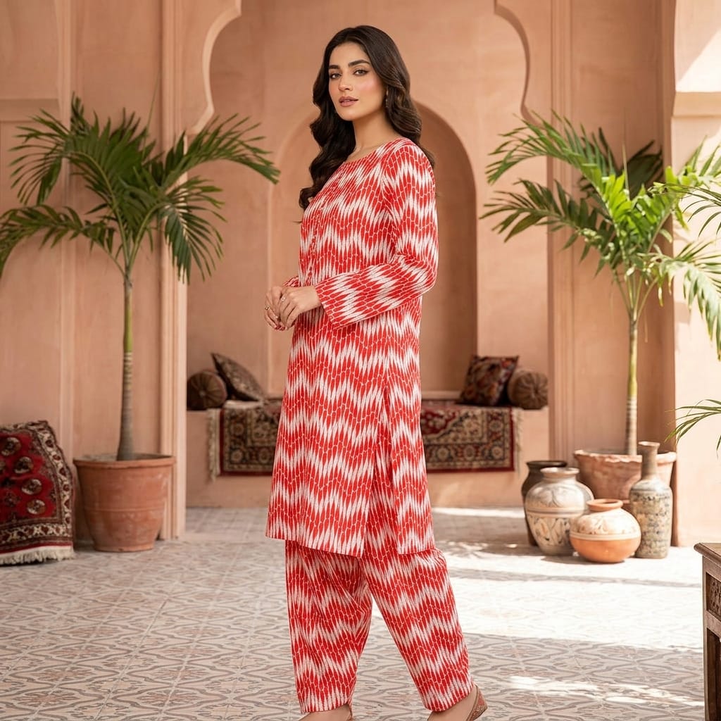 2 Pcs Ladies Suit  Des  118