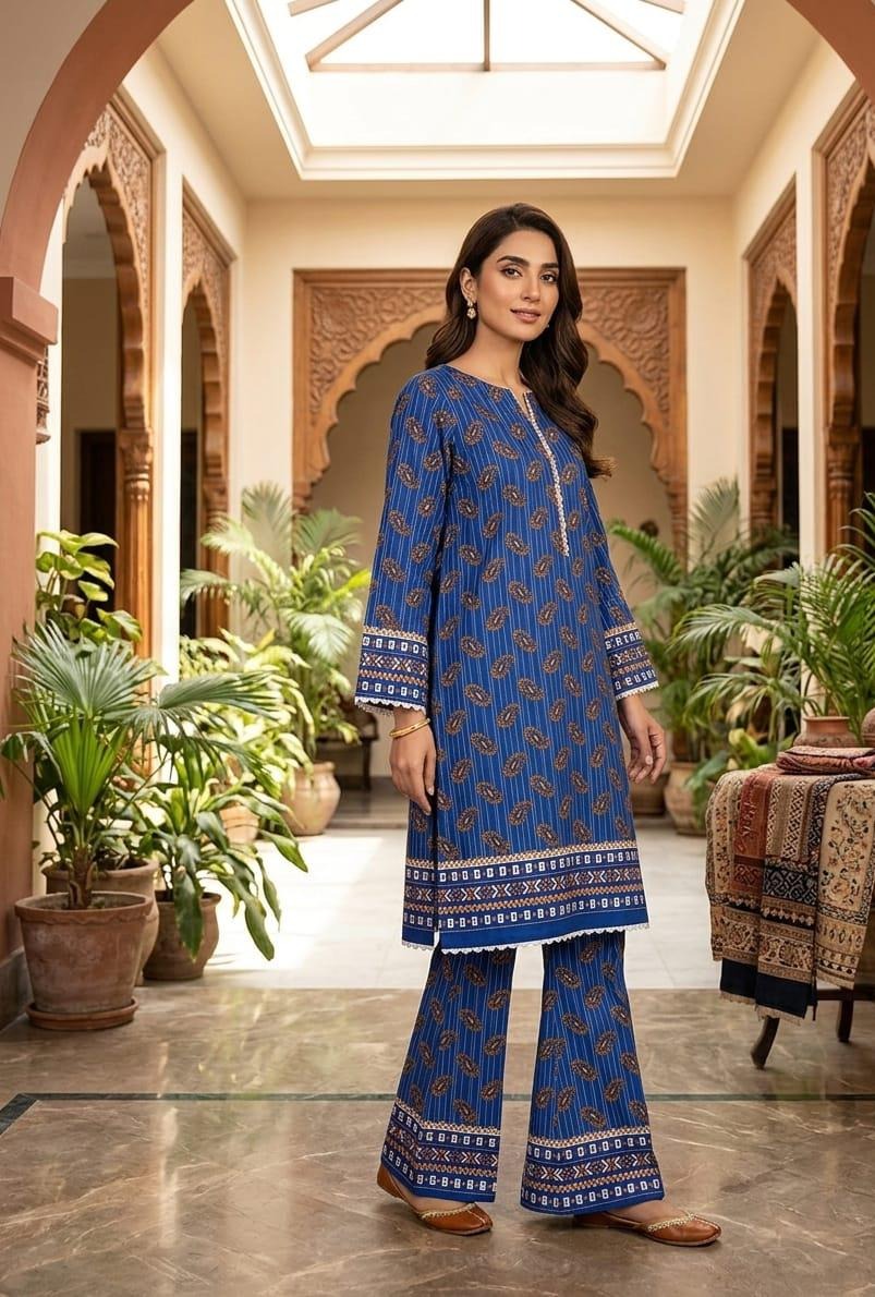 2 Pcs Ladies Suit  Des  119