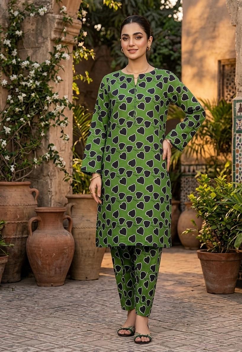 2 Pcs Ladies Suit  Des  119