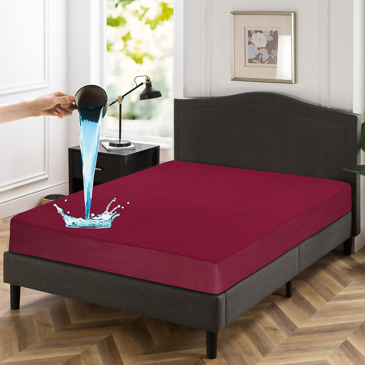 Waterproof Double Fitted Bed Sheet 01